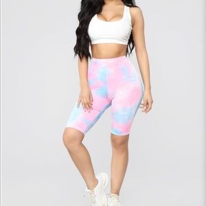 Fashion Nova cotton candy biker shorts